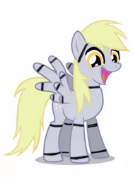 Size: 768x1024 | Tagged: safe, artist:ripped-ntripps, derpibooru import, derpy hooves, pegasus, pony, animatronic, female, five nights at freddy's, mare, simple background, solo, underp, white background