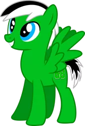 Size: 1024x1526 | Tagged: safe, artist:jeremeymcdude, derpibooru import, oc, oc:rick "dash" witt, unofficial characters only, pegasus, pony, show accurate, simple background, solo, transparent background, vector