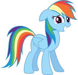 Size: 5000x4795 | Tagged: safe, artist:xpesifeindx, derpibooru import, rainbow dash, pegasus, pony, it's about time, absurd resolution, cute, female, grin, mare, nervous, nervous grin, simple background, smiling, solo, transparent background, vector