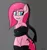 Size: 1121x1200 | Tagged: suggestive, artist:eclipsepenumbra, derpibooru import, pinkie pie, semi-anthro, bipedal, cat o' ninetails, clothes, female, gradient background, gray background, image, latex, latex socks, looking at you, pinkamena diane pie, png, simple background, socks, solo, solo female, whip