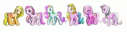 Size: 2520x645 | Tagged: applejack (g1), artist:jameson9101322, derpibooru import, fluttershy, fluttershy (g3), g1, g3, pinkie pie, pinkie pie (g3), rainbow dash, rainbow dash (g3), rarity (g3), safe, twilight sparkle