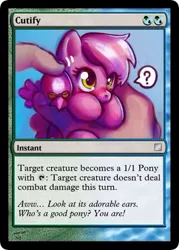Size: 375x523 | Tagged: card, ccg, cute, derpibooru import, hand, human, magic the gathering, oc, safe, trading card, unofficial characters only, who's a good pony