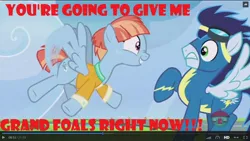 Size: 1600x900 | Tagged: safe, derpibooru import, edit, edited screencap, screencap, soarin', windy whistles, pony, parental glideance, implied shipping, implied soarindash, implied straight, meme, that pony sure does want grandfoals