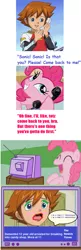 Size: 565x1741 | Tagged: safe, derpibooru import, pinkie pie, pony, chris thorndyke, context-added tv meme, exploitable meme, meme, obligatory pony, photoshop, sonic the hedgehog (series), sonic x, trolling, tv meme