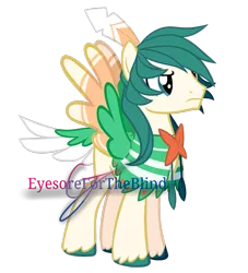 Size: 1280x1408 | Tagged: safe, artist:eyesorefortheblind, deleted from derpibooru, derpibooru import, oc, oc:feather flint, ponified, unofficial characters only, pegasus, pony, base used, crossover, decidueye, pokémon, ponymon, simple background, solo, transparent background, unshorn fetlocks, watermark