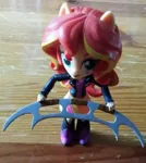 Size: 2240x2504 | Tagged: safe, derpibooru import, sunset shimmer, equestria girls, 3d print, bat'leth, doll, equestria girls minis, eqventures of the minis, solo, star trek, toy, weapon