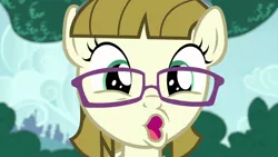 Size: 1280x720 | Tagged: safe, derpibooru import, screencap, zippoorwhill, pony, forever filly, 8^y, cute, faic, glasses, solo, zippoorbetes