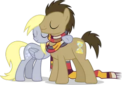 Size: 4096x2863 | Tagged: safe, artist:tralomine, derpibooru import, derpy hooves, doctor whooves, time turner, earth pony, pegasus, pony, slice of life (episode), .svg available, absurd resolution, doctorderpy, female, male, mare, shipping, simple background, stallion, straight, transparent background, vector