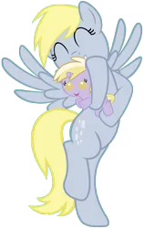 Size: 4360x6920 | Tagged: safe, artist:beavernator, derpibooru import, derpy hooves, dinky hooves, pony, absurd resolution, baby, baby pony, cute, equestria's best mother, flying, simple background, transparent background, vector