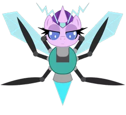 Size: 1370x1256 | Tagged: :|, alternate version, artist:trini-mite, derpibooru import, glare, insect, robot, safe, simple background, solo, starlight glimmer, star-mite glimmer, transparent background, vector