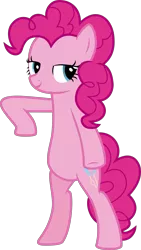 Size: 1697x3001 | Tagged: safe, artist:uponia, derpibooru import, pinkie pie, pony, .svg available, bipedal, female, fresh princess and friends' poses, fresh princess of friendship, lidded eyes, mare, pose, simple background, solo, the fresh prince of bel-air, transparent background, underhoof, vector