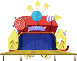 Size: 5032x4000 | Tagged: absurd resolution, artist:jeatz-axl, boast busters, caravan, cart, derpibooru import, no pony, safe, simple background, stage, transparent background, trixie's wagon, vector, wagon