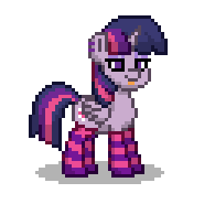 Size: 185x185 | Tagged: safe, derpibooru import, twilight sparkle, twilight sparkle (alicorn), alicorn, pony, pony town, clothes, simple background, socks, solo, striped socks, transparent background