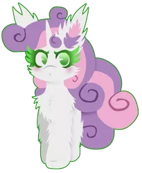 Size: 1326x1616 | Tagged: safe, artist:vanillaswirl6, derpibooru import, sweetie belle, pony, unicorn, 30 minute art challenge, :<, blushing, cheek fluff, chest fluff, colored eyelashes, cute, daaaaaaaaaaaw, diasweetes, ear fluff, female, filly, fluffy, looking at you, no pupils, outline, photoshop, simple background, solo, transparent background, vanillaswirl6 is trying to murder us