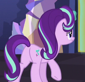 Size: 298x285 | Tagged: safe, derpibooru import, screencap, starlight glimmer, pony, unicorn, the crystalling, butt, cropped, female, mare, plot, solo, twilight's castle, underhoof