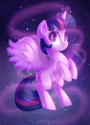 Size: 1024x1434 | Tagged: safe, artist:drawntildawn, derpibooru import, twilight sparkle, twilight sparkle (alicorn), alicorn, pony, cute, female, magic, mare, solo, twiabetes, watermark