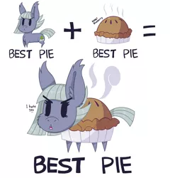 Size: 2500x2600 | Tagged: safe, artist:dragonpone, derpibooru import, limestone pie, ponified, earth pony, food pony, original species, pie pony, pony, :<, angry, best pie, cheek fluff, chest fluff, combination, cute, dialogue, ear fluff, equation, female, fluffy, food, frown, glare, limabetes, mare, open mouth, pie, simple background, solo, steam, wat, white background