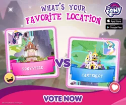 Size: 940x788 | Tagged: safe, derpibooru import, princess celestia, twilight sparkle, twilight sparkle (alicorn), alicorn, pony, facebook reactions, gameloft, my little pony logo, ponyville