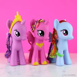 Size: 1080x1080 | Tagged: safe, derpibooru import, official, princess cadance, rainbow dash, twilight sparkle, twilight sparkle (alicorn), alicorn, pony, irl, photo, styling size, toy