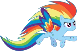 Size: 1898x1249 | Tagged: safe, artist:whizzball2, derpibooru import, rainbow dash, pegasus, pony, twilight's kingdom, .svg available, female, mare, rainbow power, simple background, solo, svg, transparent background, vector, vector trace