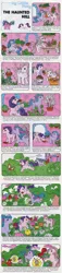 Size: 560x2468 | Tagged: safe, derpibooru import, official, buttons (g1), cotton candy (g1), north star, pixie, pony, comic:my little pony (g1), comic, doom daisies, flower, food, g1, haunted hill, herbalist, injured, medicine, ouch, speedwell, sprain, sugar (food), sugar lump, the haunted hill, witch hazel