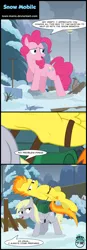 Size: 2184x6305 | Tagged: safe, artist:toxic-mario, derpibooru import, derpy hooves, pinkie pie, spitfire, pony, comic:toxic-mario's derpfire shipwreck, not asking for trouble, absurd resolution, backpack, comic, mundane utility, muscles, shovel, snow, spitfiery, spitfire is not amused, spitfire's hair is fire, unamused, walking campfire, yakyakistan
