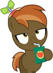 Size: 5000x6879 | Tagged: safe, artist:lahirien, derpibooru import, button mash, earth pony, pony, button's adventures, .ai available, absurd resolution, jananimations, juice, juice box, male, simple background, straw, transparent background, vector, vector trace