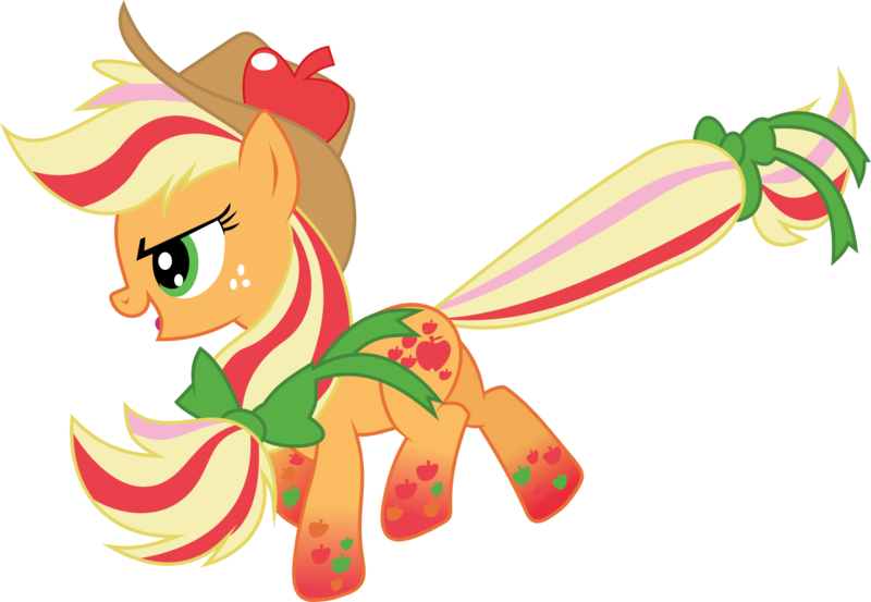 Size: 2265x1566 | Tagged: safe, artist:whizzball2, derpibooru import, applejack, earth pony, pony, twilight's kingdom, .svg available, female, mare, rainbow power, simple background, solo, svg, transparent background, vector, vector trace