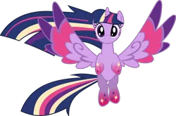 Size: 2516x1662 | Tagged: safe, artist:whizzball2, derpibooru import, twilight sparkle, twilight sparkle (alicorn), alicorn, pony, twilight's kingdom, .svg available, female, mare, rainbow power, simple background, solo, svg, transparent background, vector, vector trace