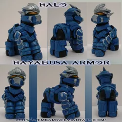 Size: 894x894 | Tagged: safe, derpibooru import, crossover, custom, halo (series), image, irl, jpeg, photo, ryu hayabusa, spartan, toy