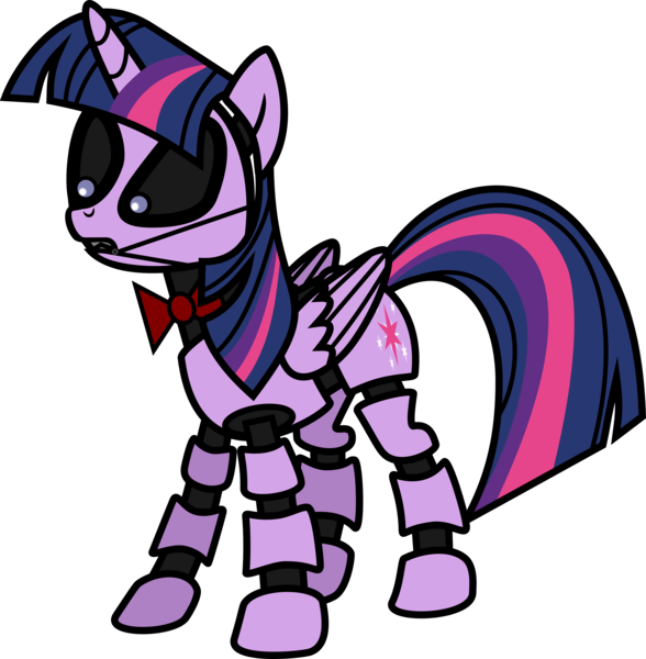 Size: 5000x5098 | Tagged: safe, artist:lman225, derpibooru import, twilight sparkle, twilight sparkle (alicorn), alicorn, pony, five nights at aj's, .svg available, absurd resolution, animatronic, bonnie, crossover, five nights at freddy's, inkscape, simple background, transparent background, twibonnie, vector