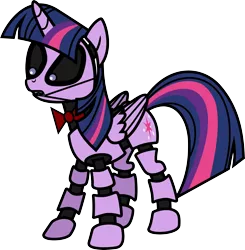 Size: 5000x5098 | Tagged: safe, artist:lman225, derpibooru import, twilight sparkle, twilight sparkle (alicorn), alicorn, pony, five nights at aj's, .svg available, absurd resolution, animatronic, bonnie, crossover, five nights at freddy's, inkscape, simple background, transparent background, twibonnie, vector