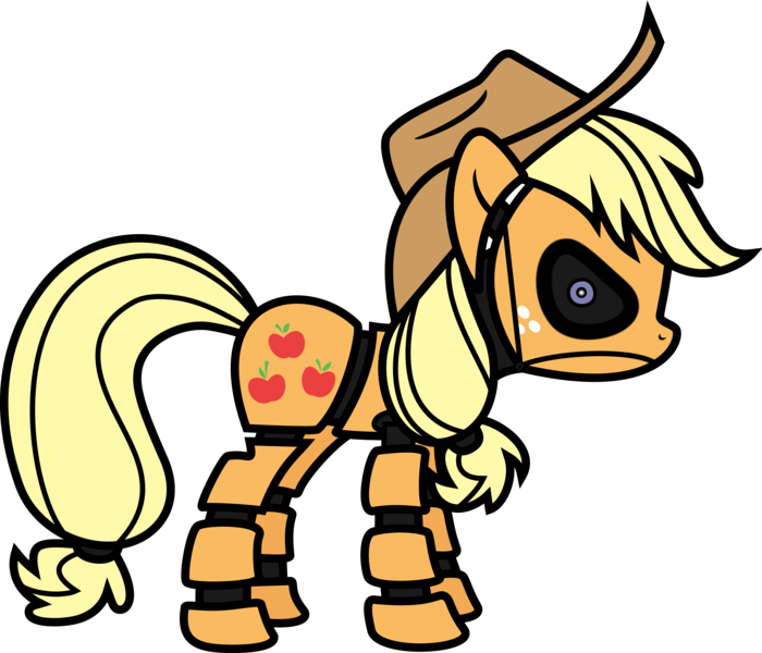 Size: 5000x4283 | Tagged: safe, artist:lman225, derpibooru import, applejack, pony, five nights at aj's, .svg available, absurd resolution, animatronic, applefreddy, crossover, five nights at freddy's, freddy fazbear, simple background, solo, transparent background, vector