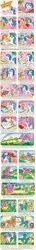 Size: 711x4998 | Tagged: safe, derpibooru import, official, gypsy (g1), majesty, milky way (g1), question mark (g1), star hopper, sunspot, pony, comic:my little pony (g1), a sparkling surprise, absurd resolution, archway, blank, book, boop, comic, dream castle, flying saucer, g1, garland, horn, majesty's library, noseboop, origin story, page, sparkle pony, stars, twirled her magic horn