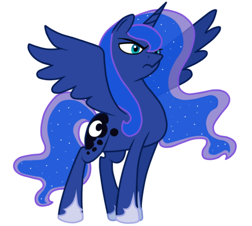 Size: 516x462 | Tagged: safe, artist:iheartnico2, derpibooru import, princess luna, alicorn, pony, princess twilight sparkle (episode), animatic, female, mare, simple background, solo, transparent background, vector, vector trace