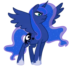 Size: 516x462 | Tagged: safe, artist:iheartnico2, derpibooru import, princess luna, alicorn, pony, princess twilight sparkle (episode), animatic, female, mare, simple background, solo, transparent background, vector, vector trace