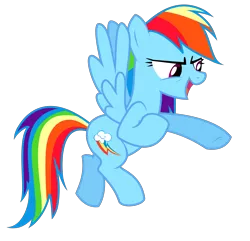 Size: 4000x3859 | Tagged: safe, artist:missy12113, derpibooru import, rainbow dash, pegasus, pony, daring don't, backwards cutie mark, female, mare, open mouth, simple background, solo, transparent background, vector, vector trace