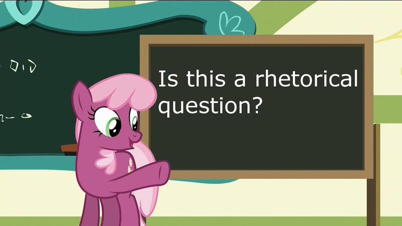 Size: 1920x1080 | Tagged: safe, derpibooru import, edit, edited screencap, screencap, cheerilee, pony, the cart before the ponies, caption, chalkboard, cheerilee's blackboard, exploitable, exploitable meme, image macro, meme, rhetorical question, text