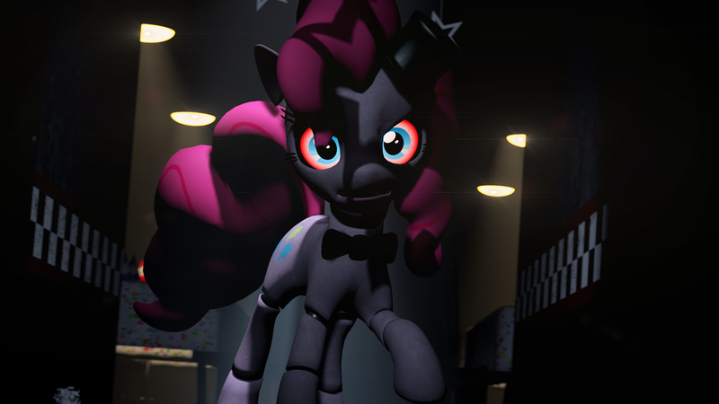 Size: 3840x2160 | Tagged: safe, artist:jollyoldcinema, derpibooru import, pony, crossover, five nights at freddy's, five nights at pinkie's, fivenightsatpinkies, fnaf1, solo