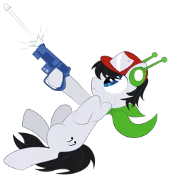 Size: 2160x2248 | Tagged: safe, artist:o-fluttershy-o, derpibooru import, ponified, pony, robot, cave story, gun, quote (cave story), simple background, transparent background, weapon