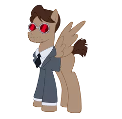 Size: 2287x2232 | Tagged: safe, artist:edcom02, artist:jmkplover, derpibooru import, ponified, pegasus, pony, blind, clothes, daredevil, daredevil (series), lawyer, marvel comics, matt murdock, netflix, sunglasses