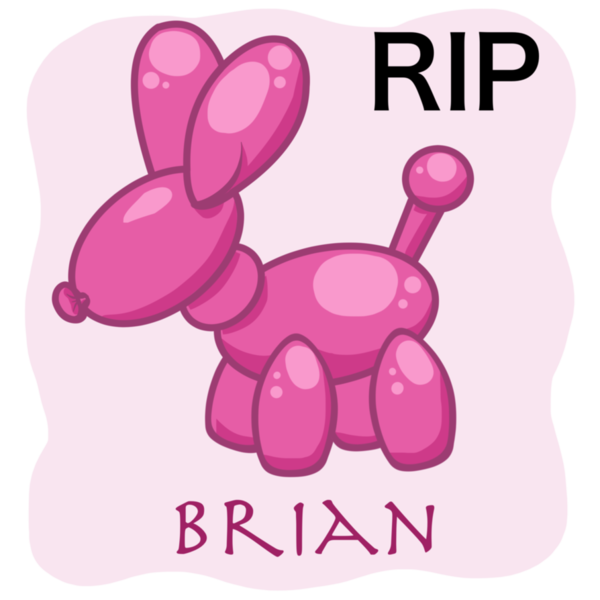 Size: 894x894 | Tagged: artist:kai-alive, balloon, balloon animal, brian (balloon animal), death, death of brian the balloon, derpibooru import, my little pony: the movie, rest in peace, safe, solo