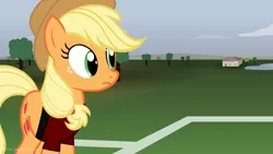 Size: 1280x720 | Tagged: safe, artist:jacob kitts, derpibooru import, applejack, earth pony, pony, crossover, image, png, pokémon, pokémon reenacted by ponies, re-enacted by ponies, solo, youtube link