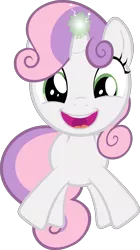 Size: 2205x3925 | Tagged: safe, artist:ocarina0ftimelord, derpibooru import, sweetie belle, unicorn, one bad apple, female, filly, magic, simple background, sweetie belle's magic brings a great big smile, transparent background, vector