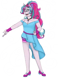 Size: 4869x6528 | Tagged: absurd resolution, anthro, artist:cornerverse, derpibooru import, female, fusion, lesbian, pinata (ship), pinkie pie, safe, shipping, simple background, solo, sonata dusk, transparent background