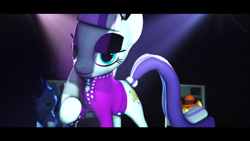 Size: 3840x2160 | Tagged: safe, artist:jollyoldcinema, derpibooru import, braeburn, coloratura, soarin', pony, 3d, countess coloratura, group, source filmmaker, the spectacle