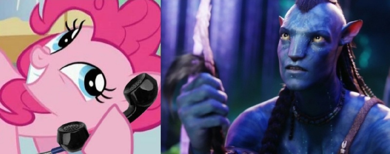 Size: 1297x512 | Tagged: avatar, derpibooru import, exploitable meme, james cameron's avatar, meme, na'vi, phone, phone meme, pinkie pie, safe