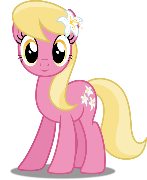 Size: 4077x5000 | Tagged: safe, artist:dashiesparkle, artist:silvervectors, derpibooru import, edit, lily, lily valley, earth pony, pony, slice of life (episode), .svg available, absurd resolution, background pony, female, flower, flower in hair, inkscape, lily (flower), mare, ponyscape, simple background, smiling, solo, transparent background, vector