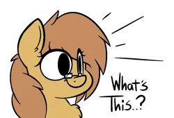 Size: 1198x813 | Tagged: safe, artist:pink-dooples, derpibooru import, oc, oc:amity, unofficial characters only, earth pony, pony, bust, glasses, owo, owo what's this?, simple background, surprised, transparent background, what's this?