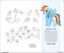 Size: 1686x1396 | Tagged: safe, artist:michaela martin, artist:nicole "nik" martel, derpibooru import, official, rainbow dash, pegasus, pony, my little pony: the movie, the art of my little pony: the movie, behaving like a dog, concept art, facial expressions, female, mare, mouth hold, official art, sword, weapon